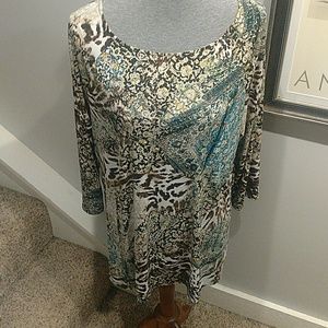 Size 3 (16) Chico's Multi Print Top